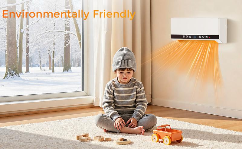 R.W.FLAME Wall Heater for Bathroom, 1500W Wall Mount Electric Heater with Remote Control, 24-Hour Timer, Weekly Timers, Easy to Mount for Bedroom, Office, And Home