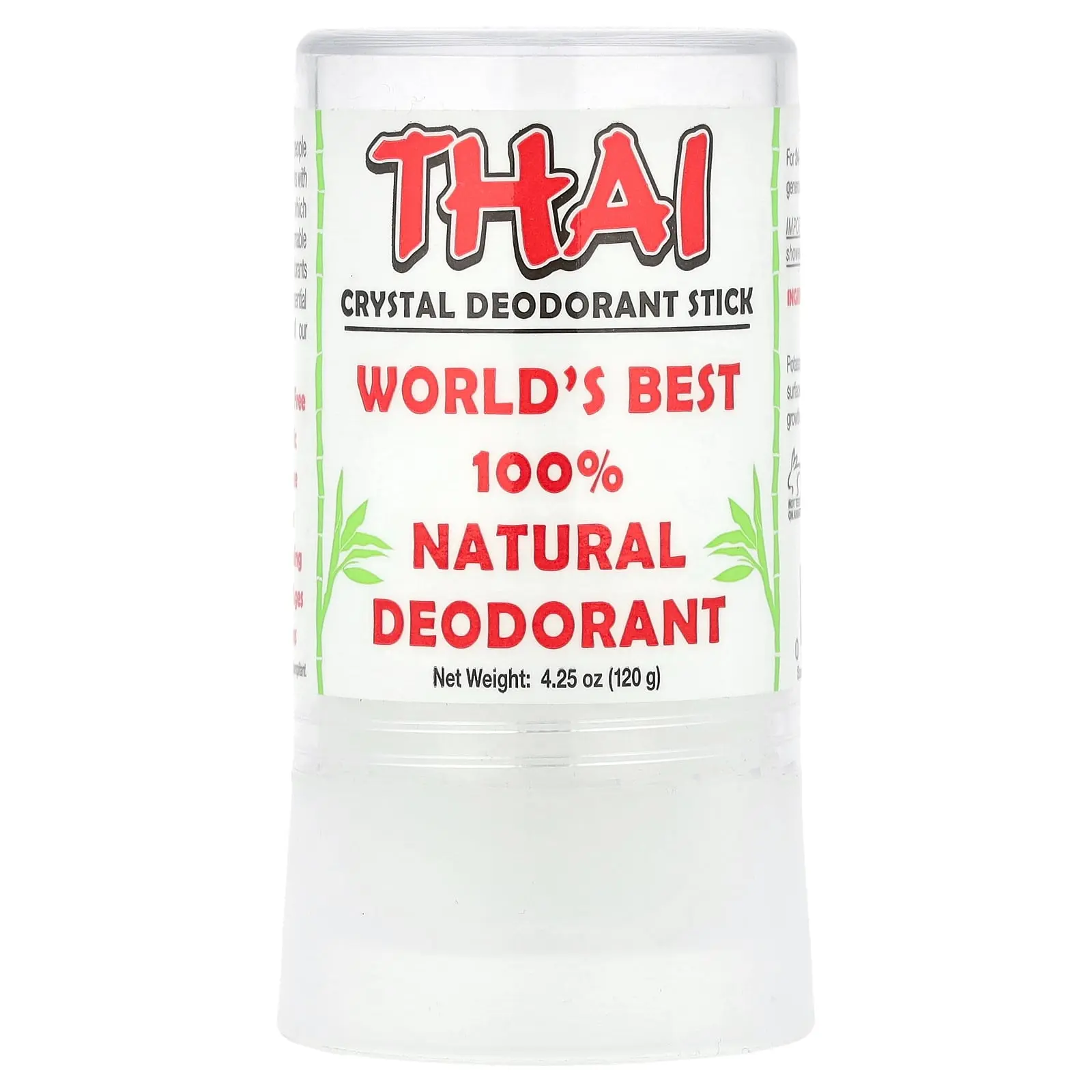 Thai Deodorant Stone Thai Crystal Deodorant Stick, 4.25 oz (120 g)