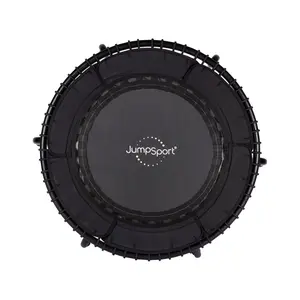 JumpSport 370 Home Gym 39" Heavy Duty Fitness Trampoline with 4-In-1 DVD, Black