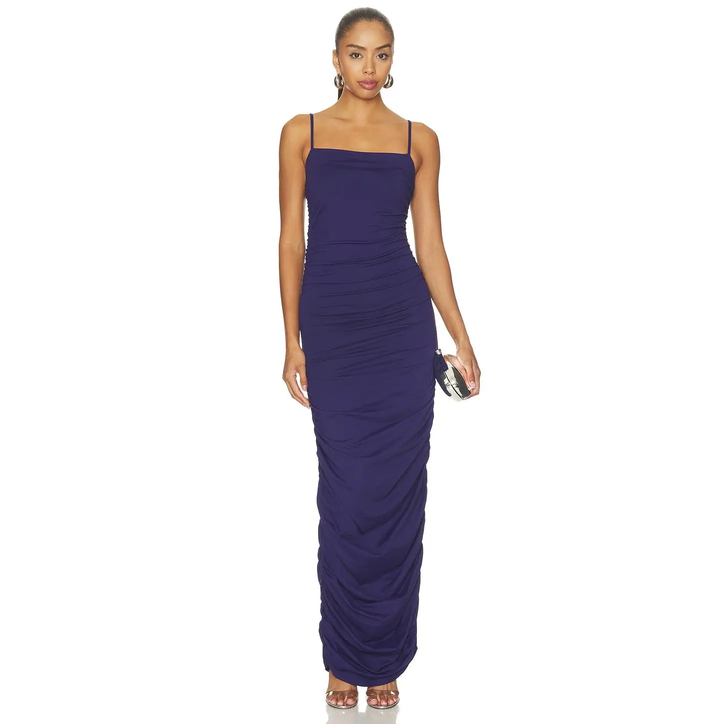 Susana Monaco Gathered String Dress in Deep Sea