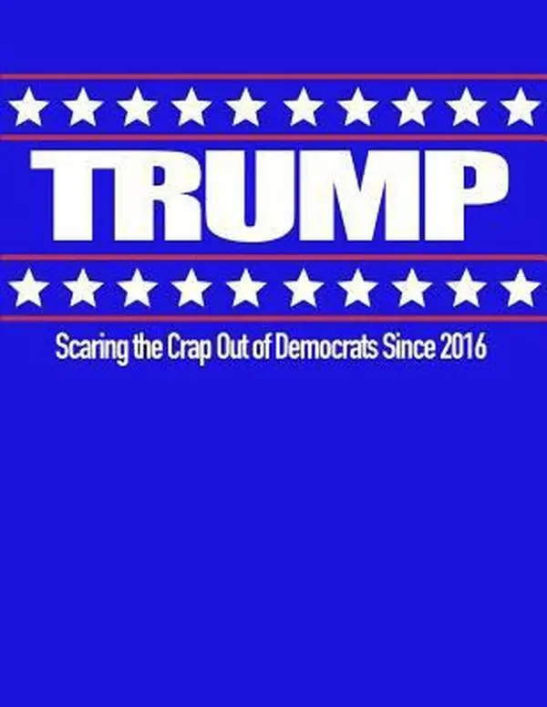 USED 8.5x11 Donald Trump Political Journaling Composition Notebook for Republican Conservatives by Spitfire Books (Paperback) - Themed "Scaring the Hell Out of Democrats Since 2016"