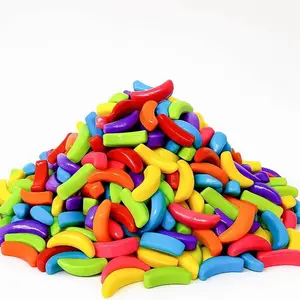 Crazy Bananas Hard Candy Bulk - Classic Banana Flavor Sweet colorful banana candy Bonbon Snack for Parties and Treats Candies Unwrapped Fruit Mixed fruity