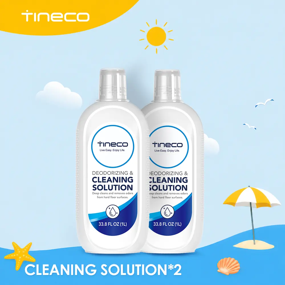 Tineco Floor Cleaning Solution 2L for iFLOOR Series (EXCEPT iFLOOR 5 Steam), FLOOR ONE S3 / S5 / S6 / S7 / S9 Artist Series (EXCEPT S5 Steam / S7 Steam/ S9 Artist Steam) Wet Dry Vacuum (33.8 OZ*2), Household, Deep Stain Remover, Cleaner, Floor Cleaner