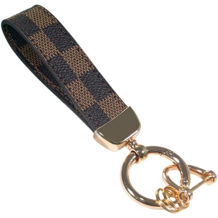 Leather Print Keychain ，Universal Keychain Leather Keychain， Car Keychain Car Metal Horseshoe Shape Keychain