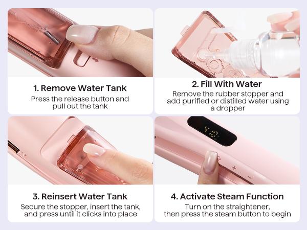 Wavytalk Steam Sesh Hair Straightener and Smooth Barrier Heat Protectant Spray Set