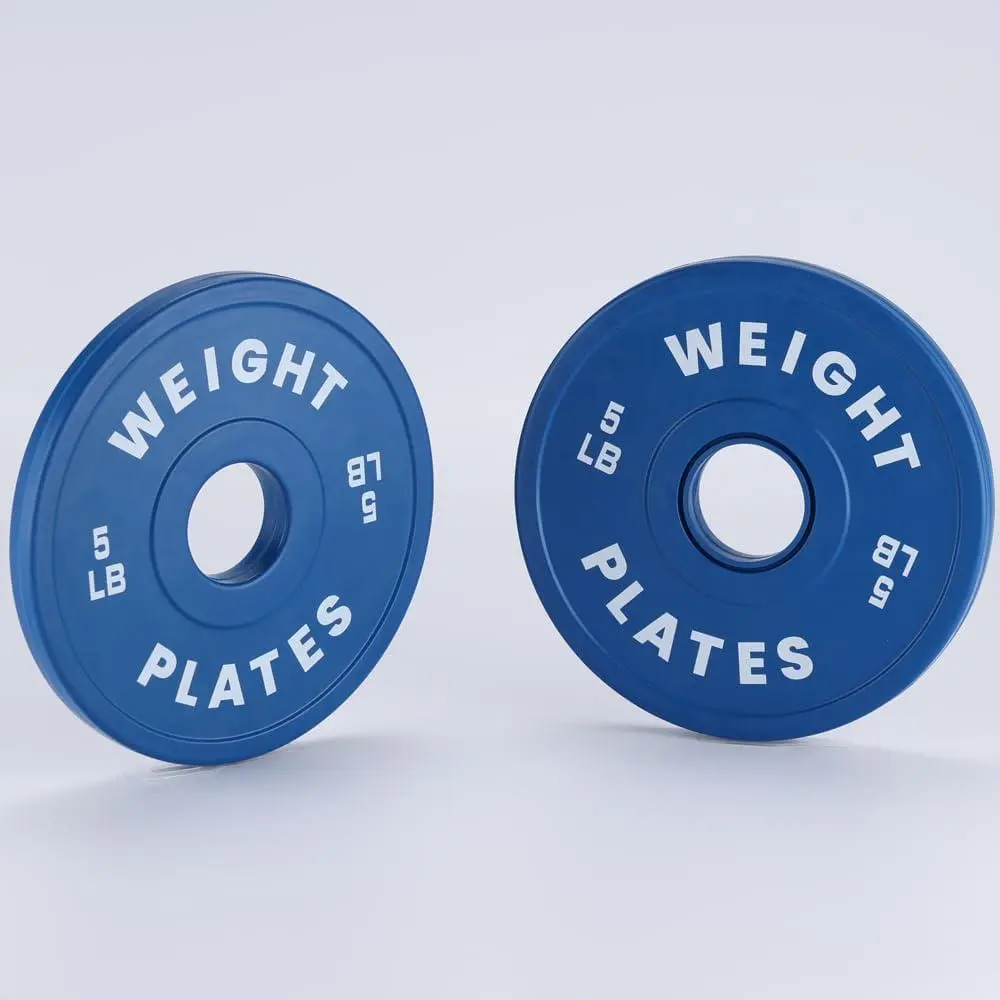 2-Inch Fractional Rubber Coated Weight Plates Set (1.25lb*2 Red, 10lb Option, 37.5lb Capacity) - Durable Rubber Coated Design, Barbell-Fit Home Gym Solution, Micro Loading, Injury-Preventing Indoor Furniture Accessory, Muscle Growth