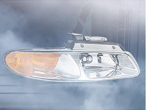 Nilight Headlight Assembly Compatible with 1996 1997 1998 1999 Chrysler Town & Country Dodge Grand Caravan Plymouth Grand Voyager Replacement Headlamp Chrome Housing Amber Reflector