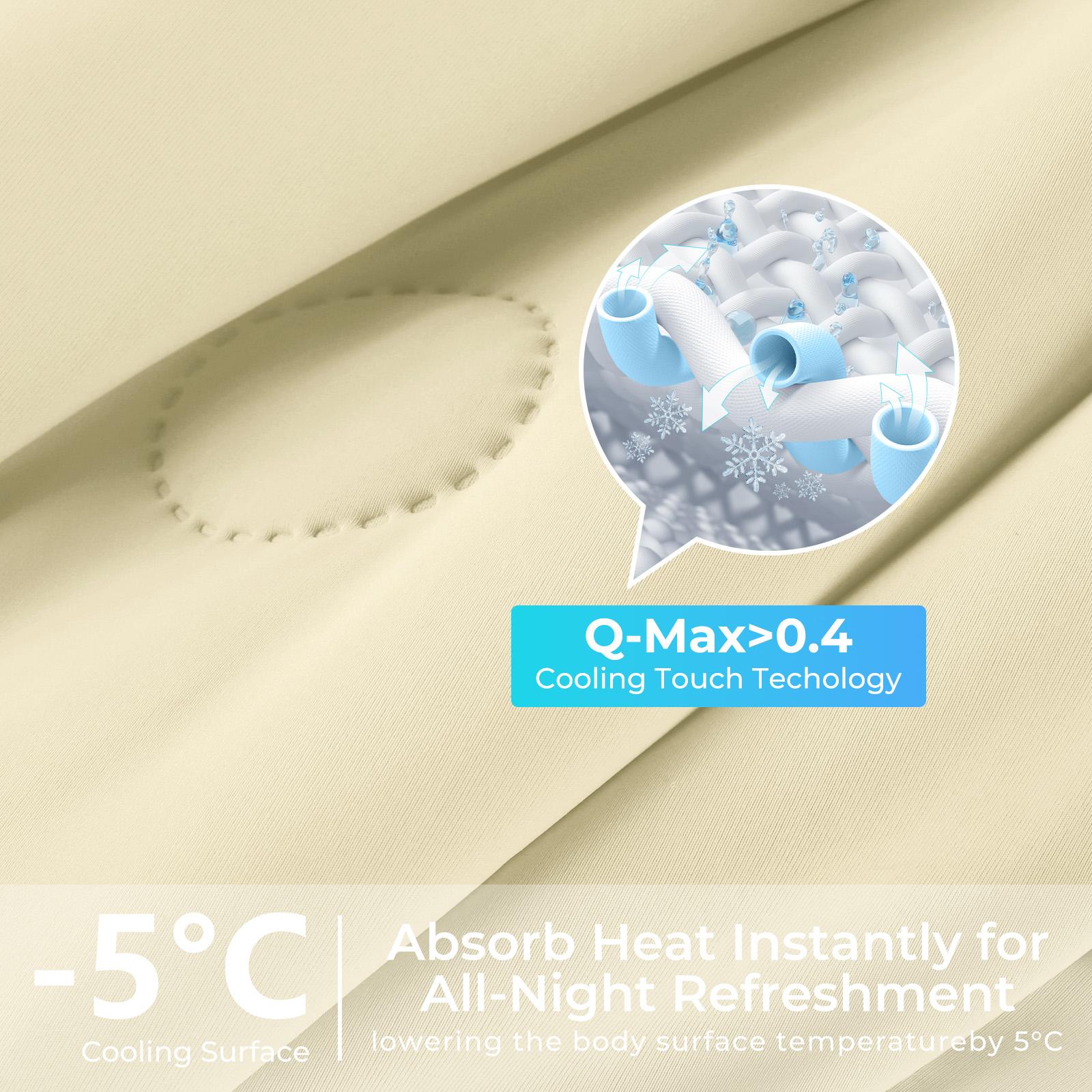 Yoofoss Cooling Comforter King Size Arc-Chill Q-Max 0.45 Modern Ice Cold Silk Smooth Blanket for Hot Sleepers Summer Lightweight Breathable Bedding