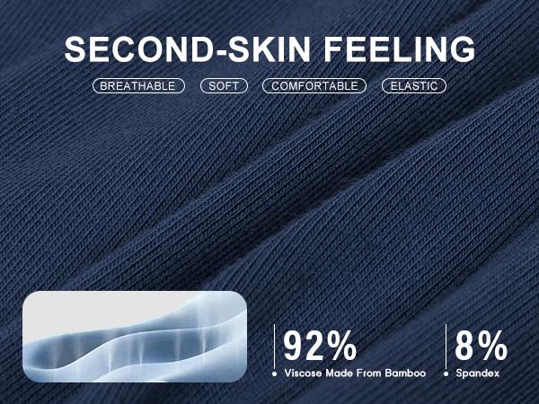 BAMBOO COOL Men's Long Boxer Briefs Performance Long Leg Sports Underwear MultiPack Soft Comfortable Breathable Skin-Friendly High-Quality Material Moisture-Wicking