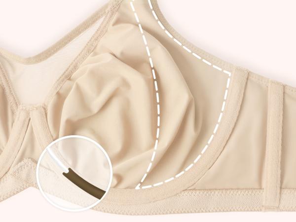 HSIA Cardi Comfort Plus Size Unlined Non-Padded Underwire Smoothing Wide Strap Full Coverage Minimizer T-shirt Bra SpringStatements