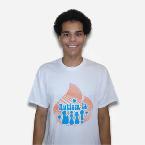 Autism Is Lit White Shirt | Autism Awareness Apparel | Autism Chose Me