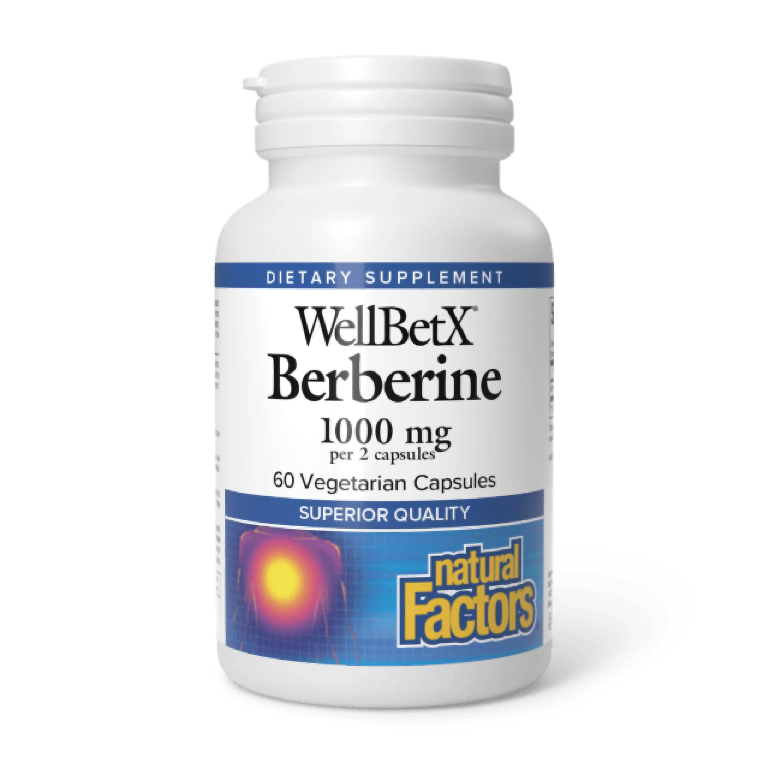 Natural Factors WellBetX Berberine 1000 mg High Potency Supplement - Barberry Root Extract Self Care Product, Metabolic Boost, Blood Sugar Support, Prop 65 Safe Daily Berberbine Supplement (Bottle, Other Options Available)