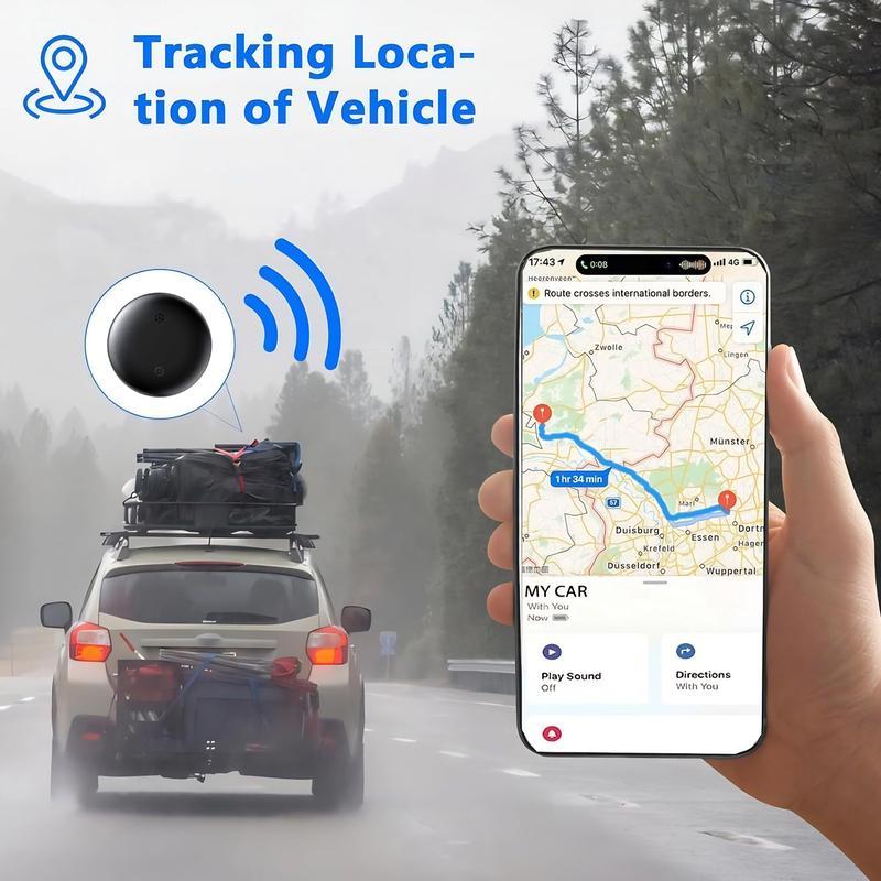 【Free.ship】CENPIN Mini Magnetic GPS Tracker for Car – Hidden Anti-Lost Location Tracker, Weatherproof Portable Device, Works with Apple Find My (iOS ), For Apple iPhone & Android