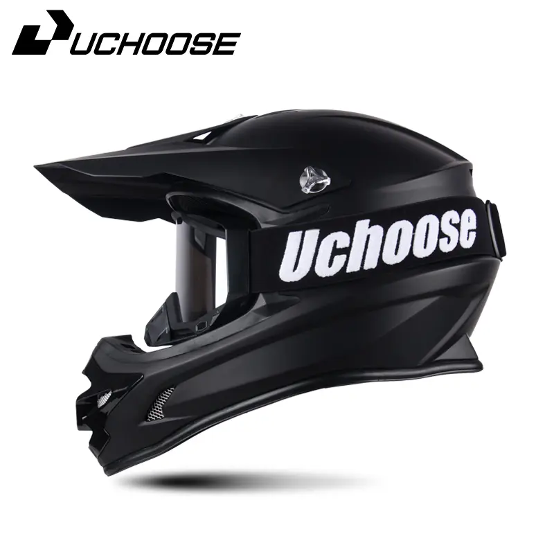 Adult Full Face DOT-Approved Motocross Helmet 115, Off-Road Dirt Bike/ATV Gear, Dirt Bike Helmet with Detachable Brim and Free Goggles, Dirt Bike Helmets, Dot-Approved Motocross Helmets