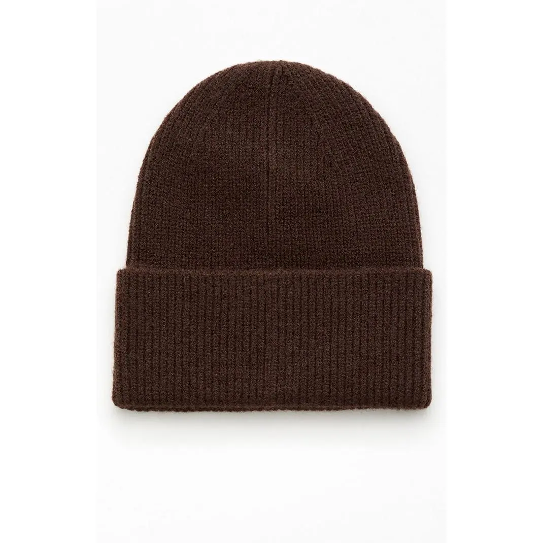Pacsun Women's Brown Ribbed Beanie
