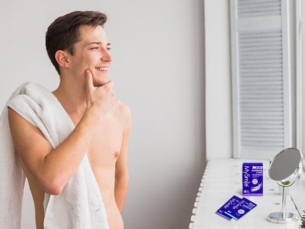 MySmile Non-Slip Teeth Whitening Strips - Enamel Safe & Sensitivity Free - Not Purple Strip(7/14/21 Treatments)