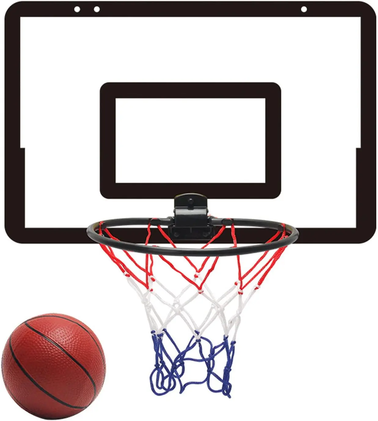 Indoor Mini Basketball Hoops with Powerful Suction Cup, Stick to Windows, Wooden Doors, Smooth Walls - Basketball Backboard Indoor Bedroom Office for Kids Teens Adults