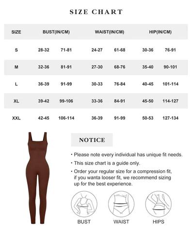 Popilush Shapewear Seamless Square Neck Tank Workout Jumpsuit
