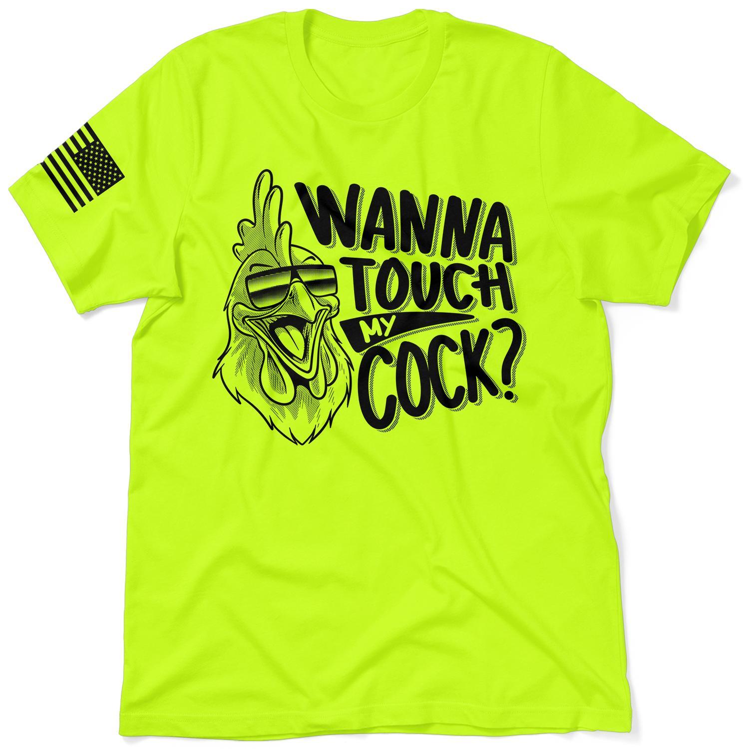 Crayons - Hi Visibility Safety Yellow Work T-Shirt Jersey Menswear apparel | Graphic Vintage tees Top Collar