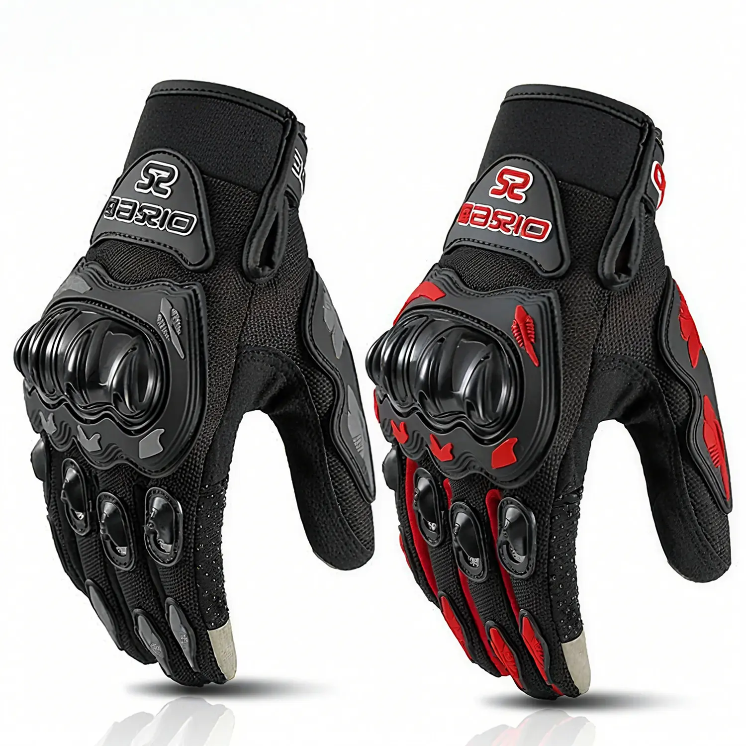 1 Pair Breathable Full-Fingered Cycling Gloves, Motorcycle Riding Gloves with Anti-Slip Wear-Resistant Touchscreen Function, Suitable for Cycling, Rock Climbing, Truck Driver Gloves, Protective Gloves, Motobike Riders Gear, Motorcycle Gear