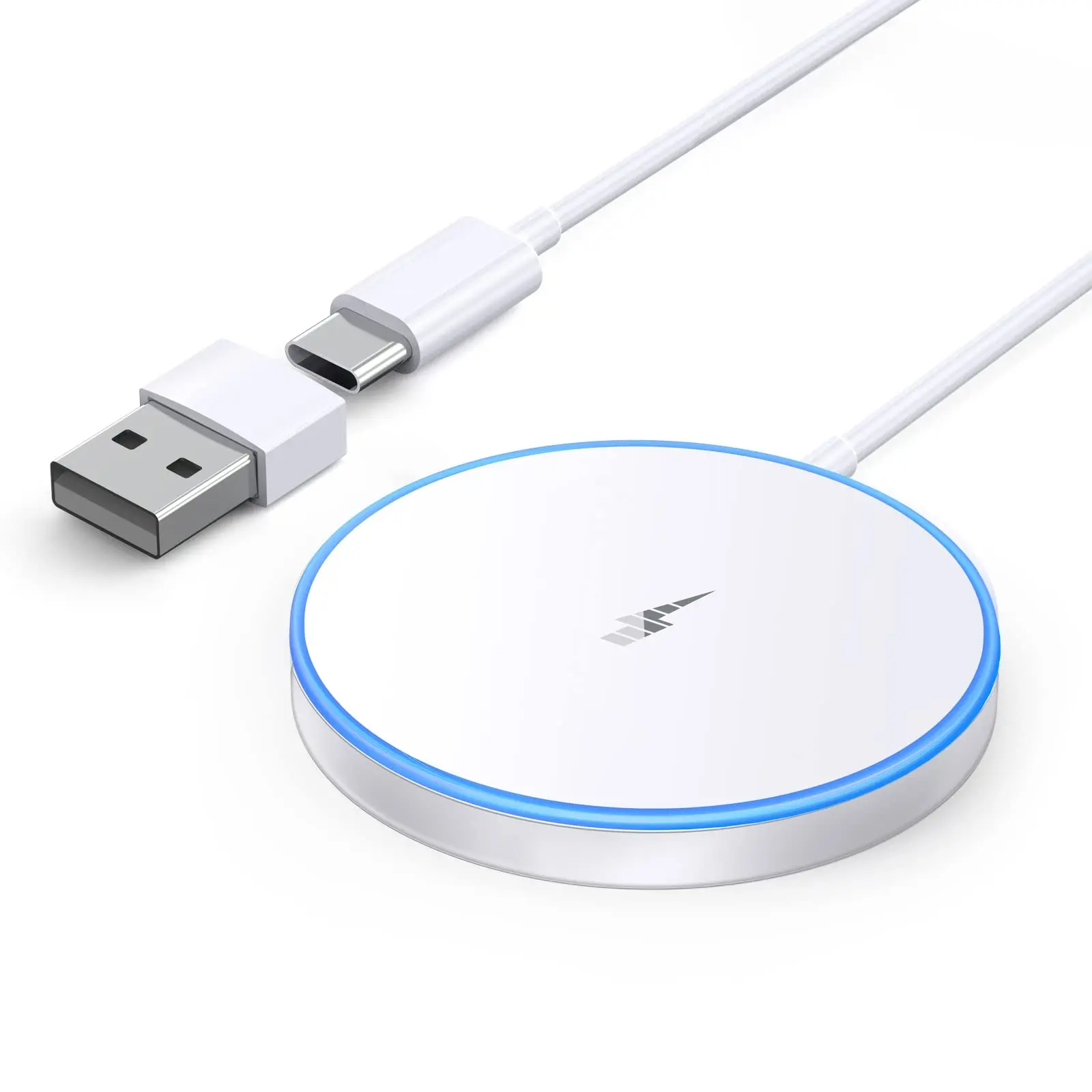 Wireless Charger for iPhone 17/16/15/14/13/12 Series AirPods 3/2/Pro/Pro 2 - LED Charging Pads