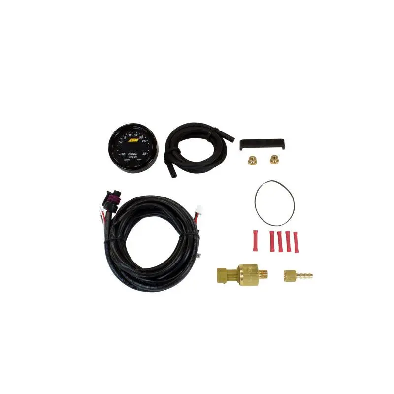 AEM X-Series Digital Boost Pressure Gauge, -30inHg to 35psi Range, Daisy Chain Compatible, CAN-Bus Ready, Threshold Alert Feature