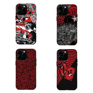 P-Persona 5 Take Your Heart Phone Case Anime Game Design Protective Cover Compatible for iPhone 17 16 15 14 13 12 11 and for Samsung Galaxy S21-S25 Perfect Gift for Fans Her/Him Girly Phone Cases