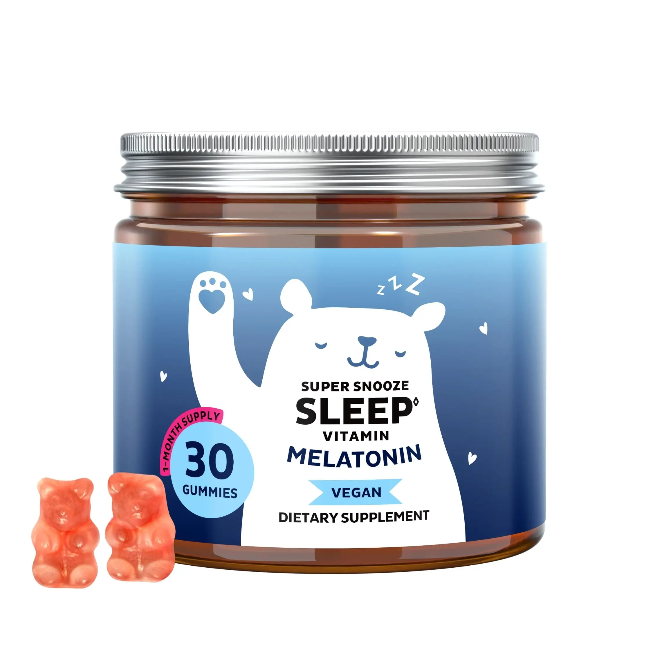 Bears with Benefits Melatonin Gummies - Vegan Sleep Gummies with Melatonin & Vitamin B6 & Passion Flower Extract for Deep Restful Sleep with a Healthcare Supplement Relaxation Natural