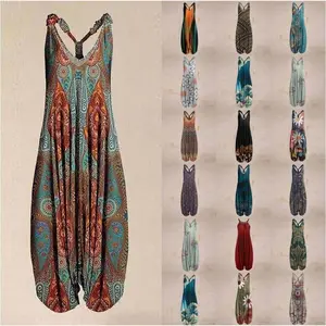 2025 Street Trendy Milk Silk Brushed Multi-Color European and American Sports Casual Jumpsuit Womenswear Overalls 1 Figure Bohemian Boho Ethnic
