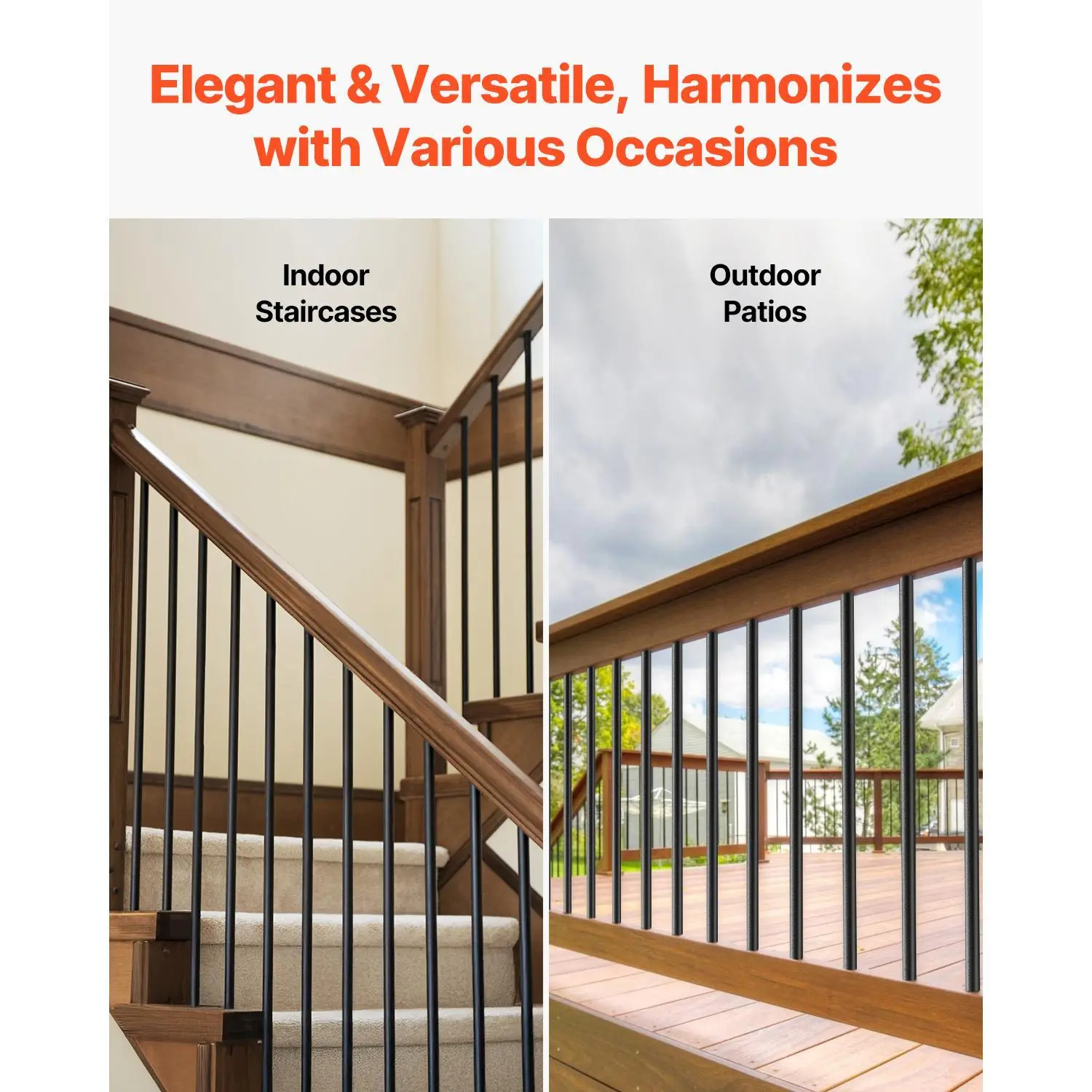 【FathersDayGift】VEVOR Staircase Balusters 51 Pack, , 32 In Aluminum ...