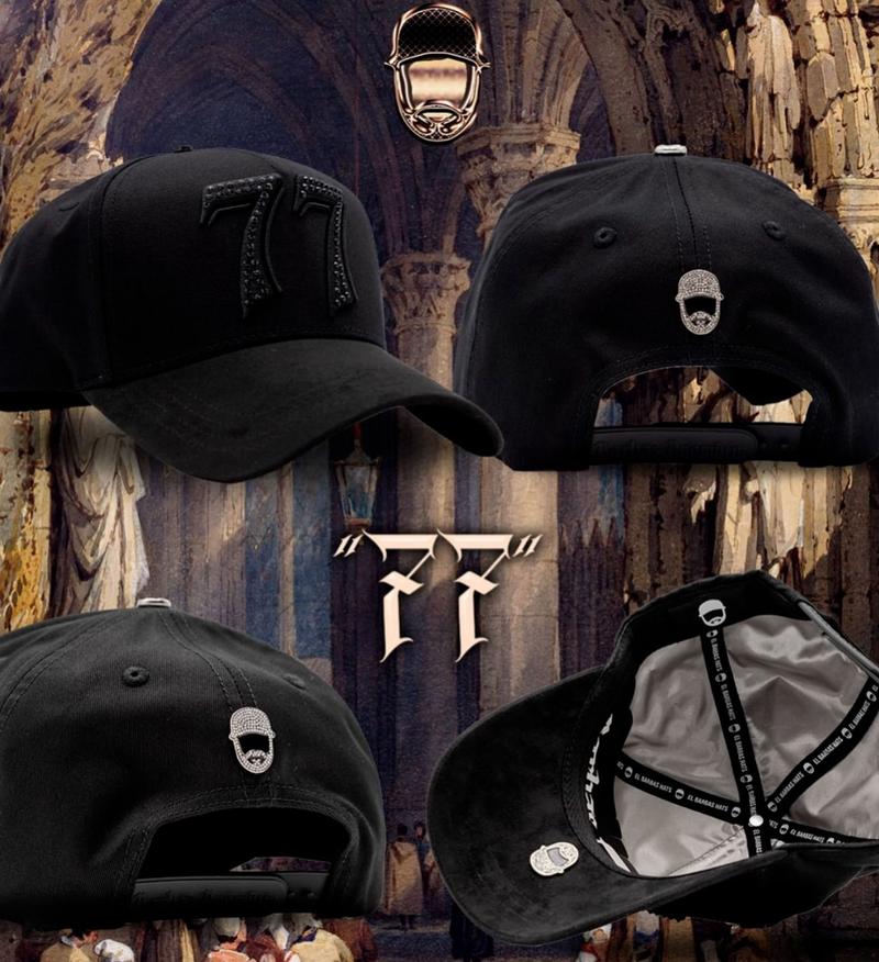 Barbas Hats Chrome Rose Gold – Premium Black Adjustable Snapback with 3D Chrome Metal Crosses, Trendy Streetwear Baseball Cap