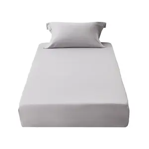 VEVOR Fitted Sheet,  , 1 Set of 2 Pieces, Twin Size Elastic Fitted Sheet with High-Quality Microfiber, Wear-Resistant & Breathable Twin Fitted Sheet with Single-Sided Brushing, Fit for 15 in Mattress