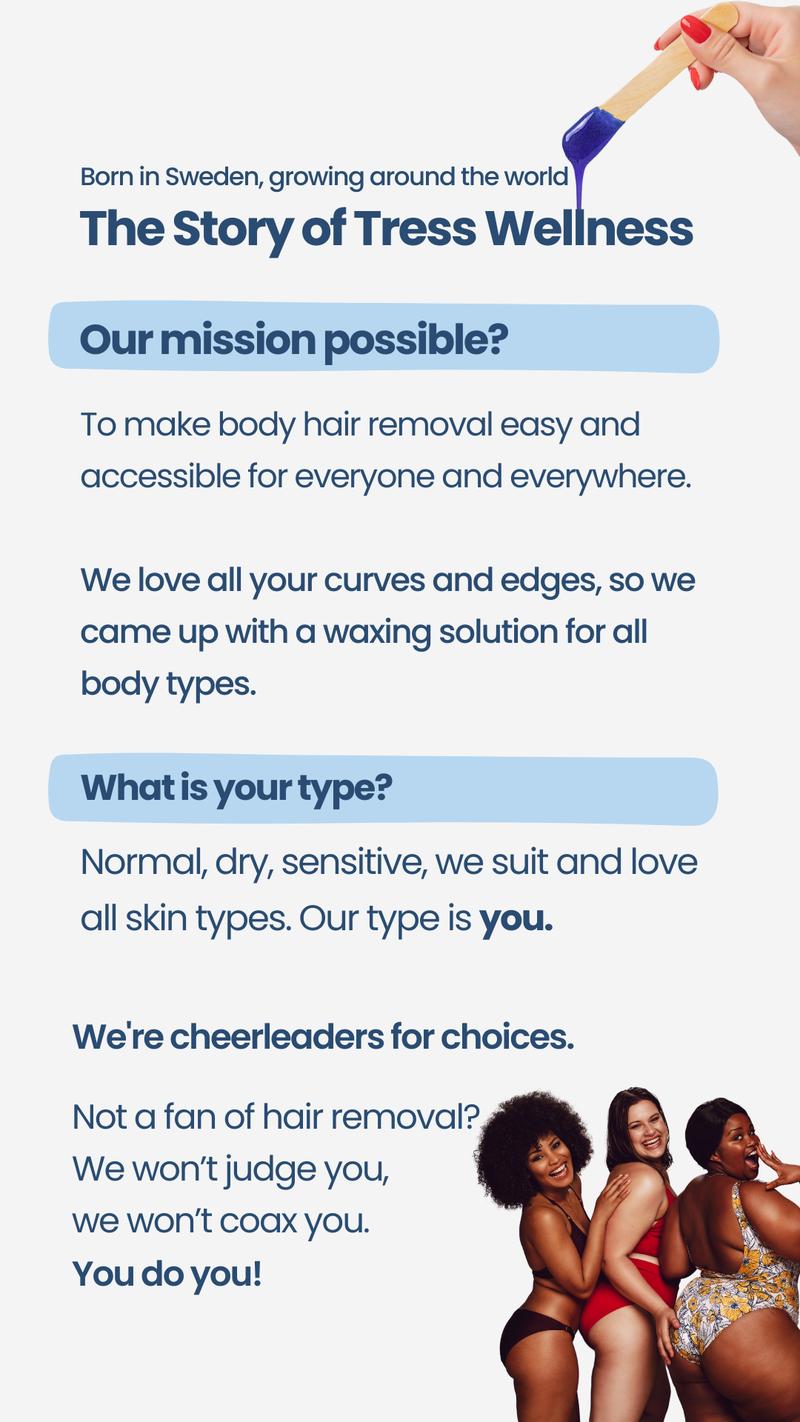 TRESS WELLNESS Bikini Star Hard Wax Beads – Sensitive Skin Formula – No Strip Needed – Brazilian, Face, Legs, Underarms, Bikini – Gentle At-Home Wax for Coarse Hair – Salon Quality Wax – Smooth Body Care – Hair Removal Waxing