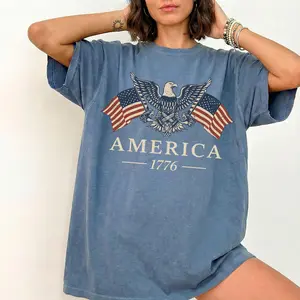 Vintage America 1776 Shirt, USA 250th Anniversary Tee, Patriotic Retro Style Graphic T-Shirt, 4th of July Top