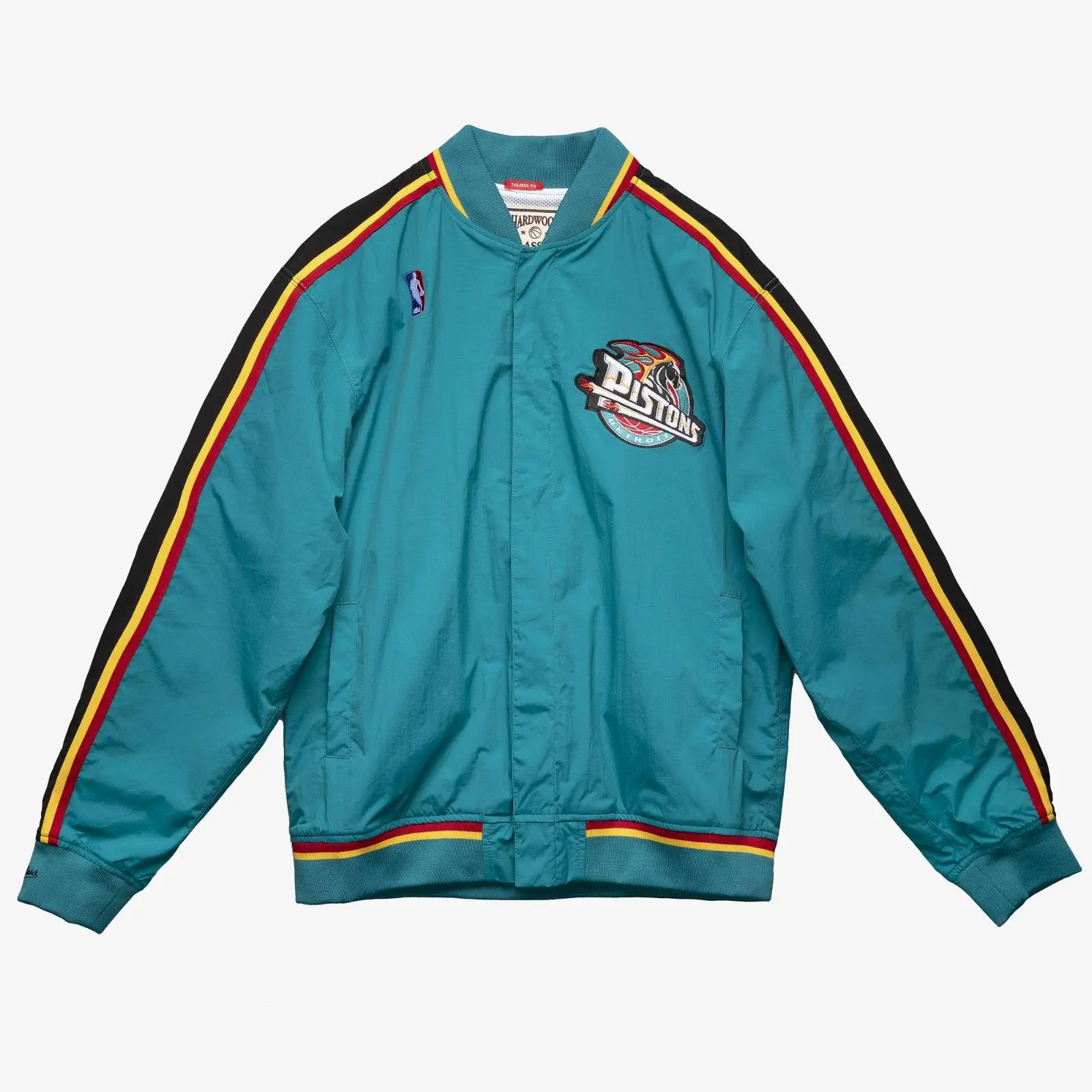 Detroit Pistons 1997-98 Teal Authentic Full-Snap Warmup Jacket NBA Throwback Outerwear Vintage Fan Gear Mitchell & Ness