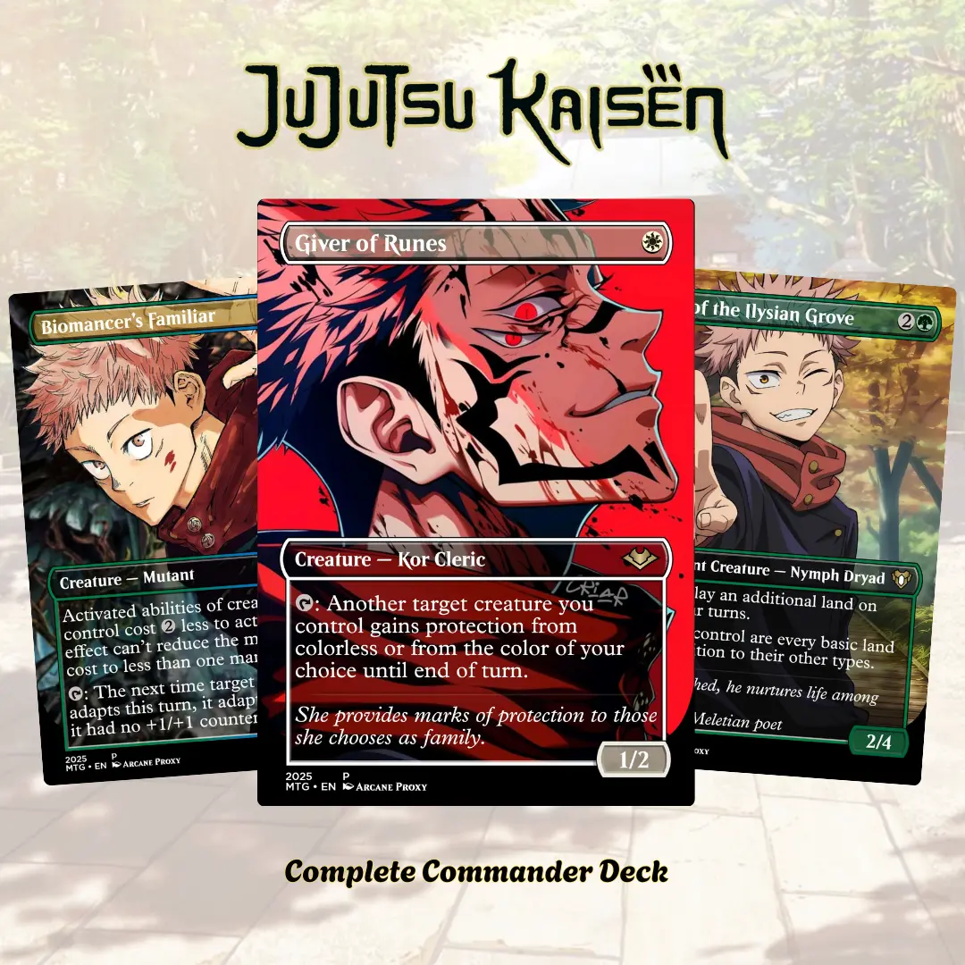 MTG Proxy 100+ Commander Deck  Curse Sorcerer Dark Anime Theme |  Supernatural EDH Custom Build | Premium Print Cards | Unique Anime Gift -  TikTok Shop