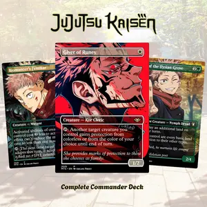 MTG Proxy 100+ Commander Deck – Curse Sorcerer Dark Anime Theme | Supernatural EDH Custom Build | Premium Print Cards | Unique Anime Gift