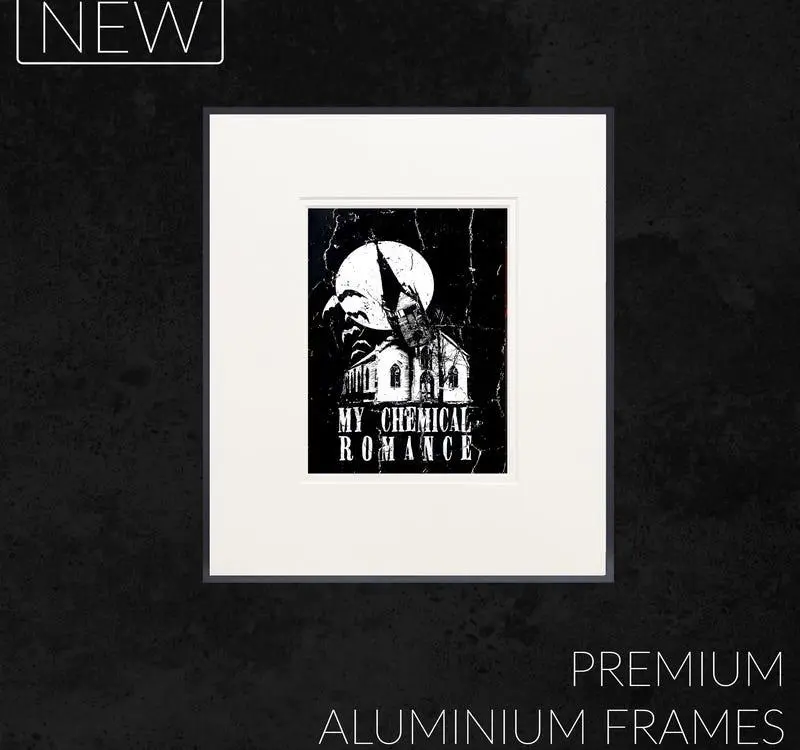 My Chemical Romance Gig Poster: Vintage Rock Art Print, Custom Aluminum Frame
