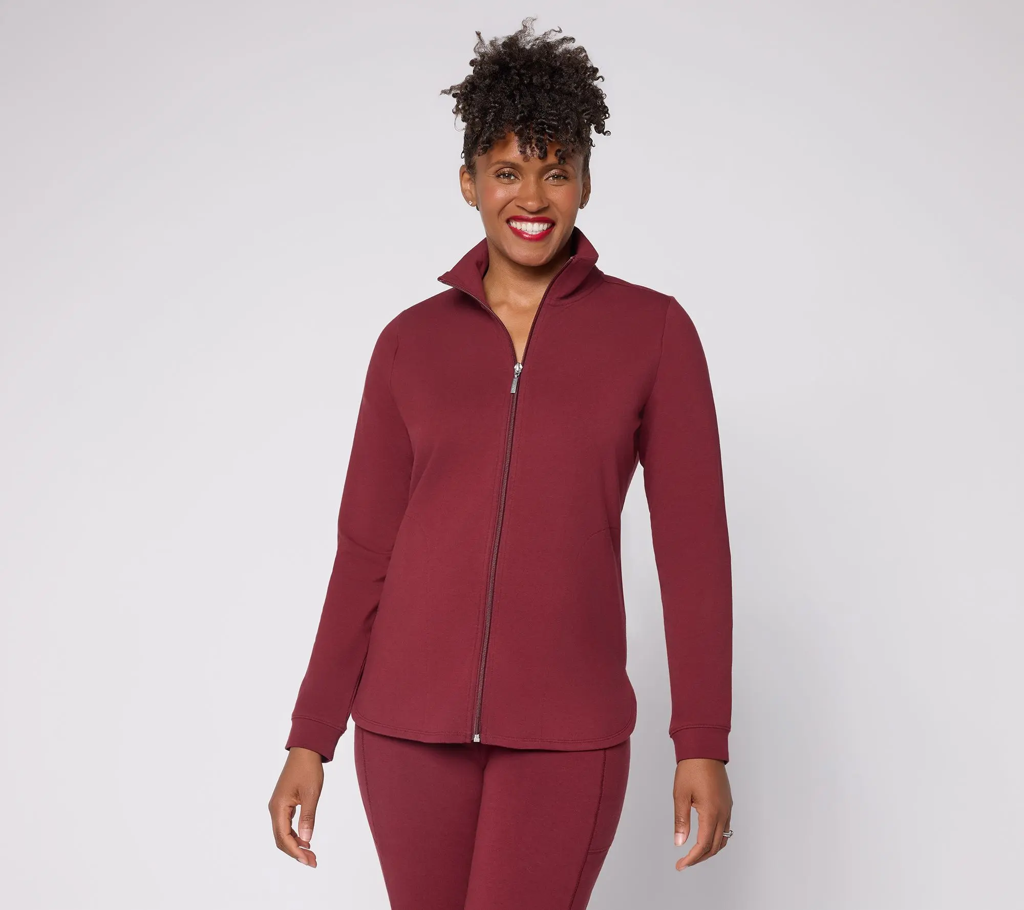 Denim & Co. Active Duo Stretch Zip-Front Jacket