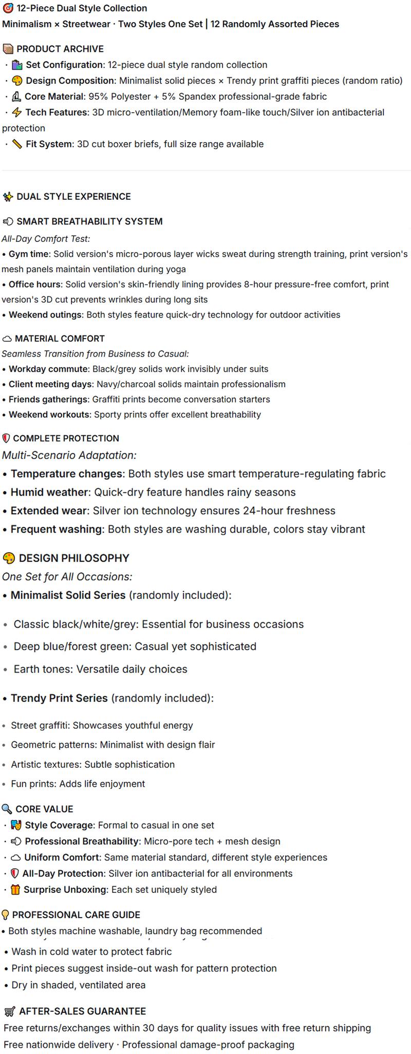 KJFISTMU 12-piece men's boxer briefs, solid color and simple design, graffiti print, extended length, made of elastic spandex fabric, suitable for young men for casual wear, sports, and gym use, moisture-wicking, breathable, cool and comfortable.