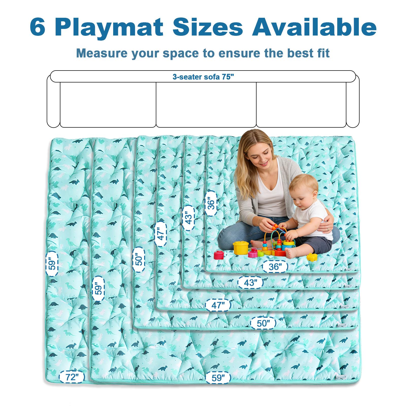 SpringSpirit Baby Play Mat Playpen Mat - Thicker Padded Non-slip Large Soft Foldable Portable Lightweight Indoor Outdoor Activity Picnics Toddlers Infant Kids Nursery Gifts Safe for Floor Crawling Tummy Time Mat, Machine Wash #TiktokShopSpringGlowUp