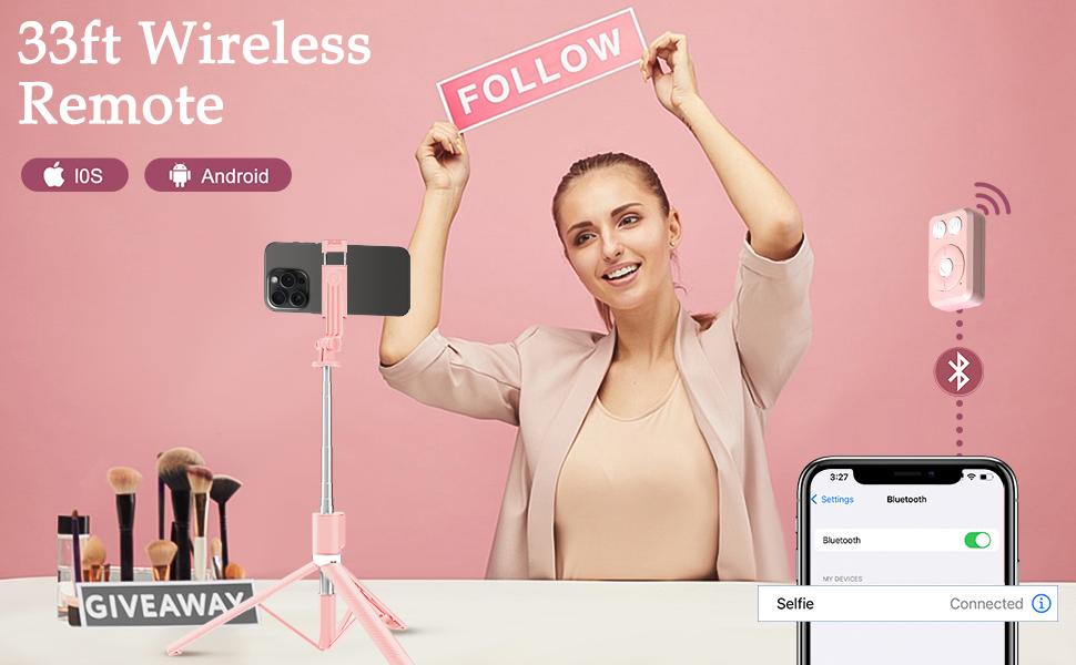 Selfie Stick Tripod With Dual Fill Lights, Detachable Wireless Remote Control Phone Tripod, New 6-In-1 Retractable Travel Tripod Accessories Portable, For Live Streaming & Video Recording Perfect For Photography, Makeup, Group Selfies