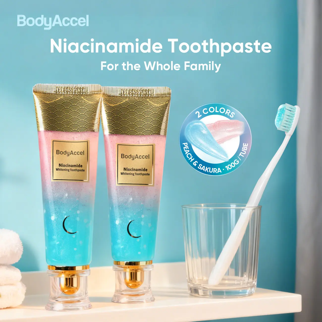 【BodyAccel】【Triple Whitening】Niacinamide Whitening Toothpaste-Max #backtoschool