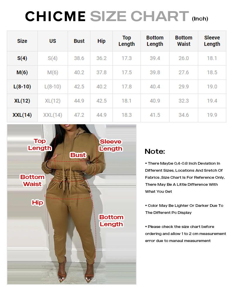 ChicMe Women's Shirred Waist Tracksuit Set - Lounge Hoodie & Joggers with Pocket, Cuffed Casual Athletic Jogging Activewear, 2 Piece Outfits