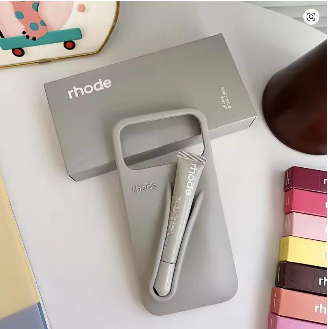 Phone Case That Holds Your Lip Gloss Soft Silicone Design for iPhone 11-17 Promax with Built-In Beauty Accessory Holder