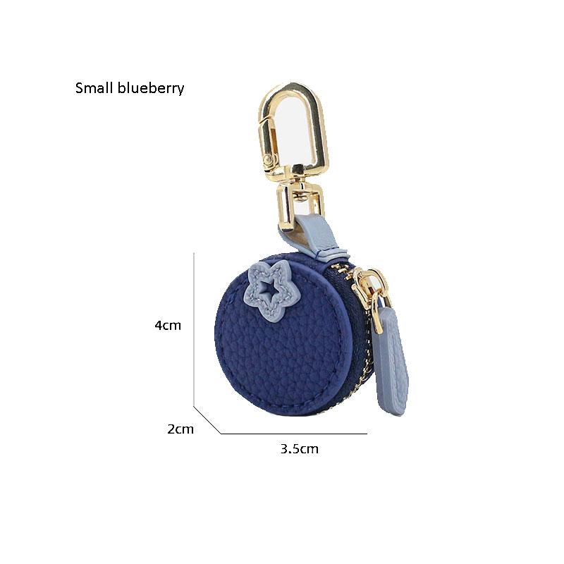 Fruit Shape Cherry Design Fruit Charm Coin Purse Blueberry Peach Cute Key Chain Mini Pouch Wallet Gift For Airtag Girl Women bag charms purse charms bag charm purse accessories cherry charm for bag