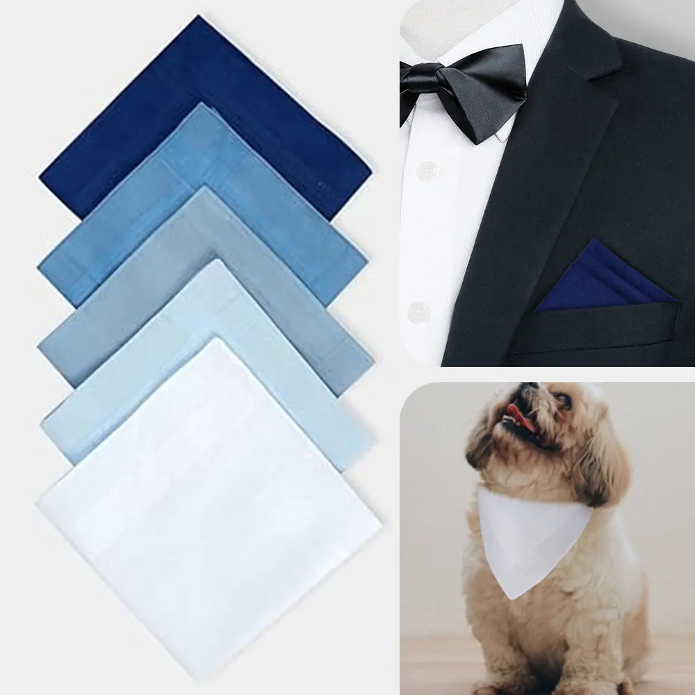 Male Vintage Cotton Pocket Square 5-Pack - 60S Soft Classic Assorted Patterns, Stitched Edge, 15.5in x 15.5in, Hand Washable, Everyday Gift Set for Dads