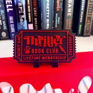 3d Printed Shelf Trope Ticket - Thriller Book Club