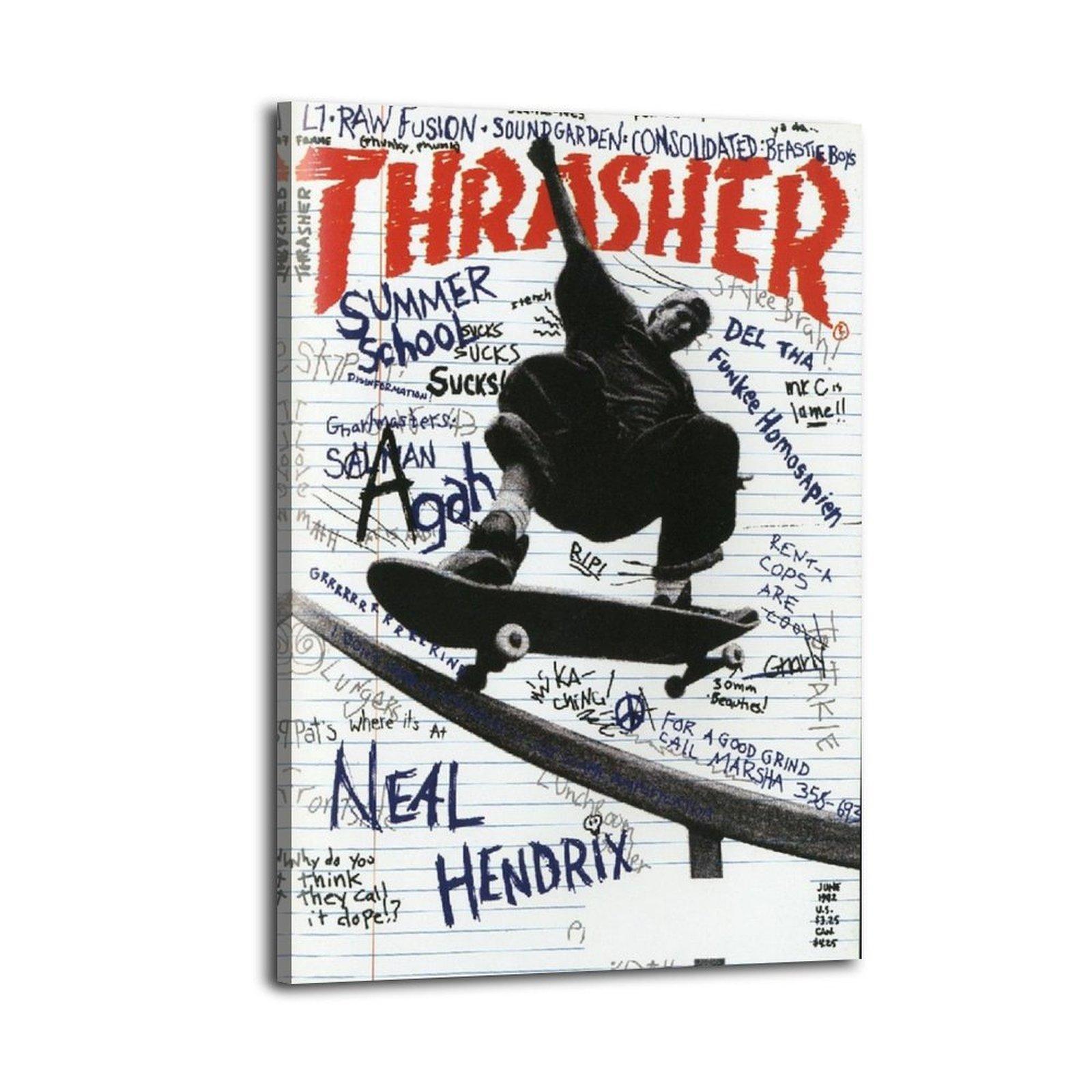 Graffiti magazine skateboard poster, perfect for skateboarding enthusiasts, suitable for hanging in a room. posters  decor