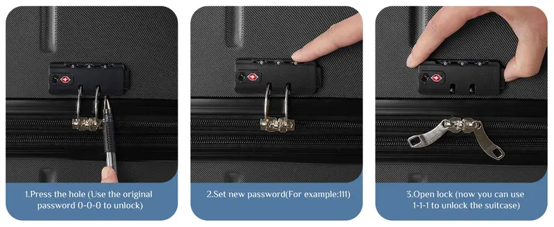Sweet Furniture S-Luggage Expandable Hardside Luggage Sets (20"/24"/28"), ABS-PVC Hard Shell Suitcase with Double Spinner Wheels, TSA Lock, Built-In Organizer, Lightweight Rolling Carry On for Vacations, Beach Trips